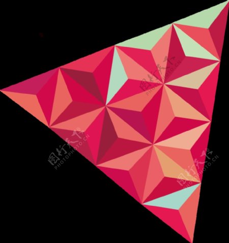 几何色块三角形图片
