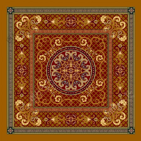 欧式手工地毯设计图图片