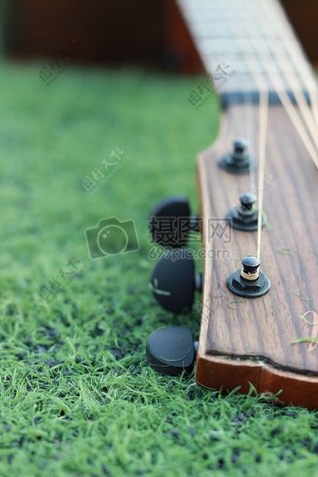 草地上的吉他