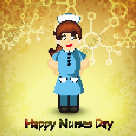 国际护士节的概念一个护士的插图