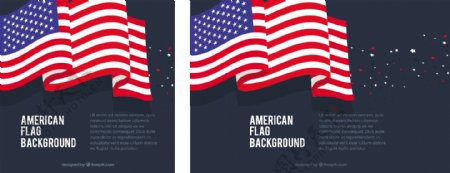 美国国旗在平面设计中的伟大背景