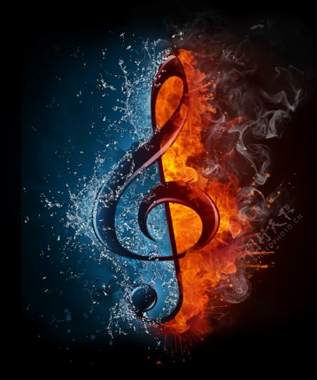 燃烧的音乐符号
