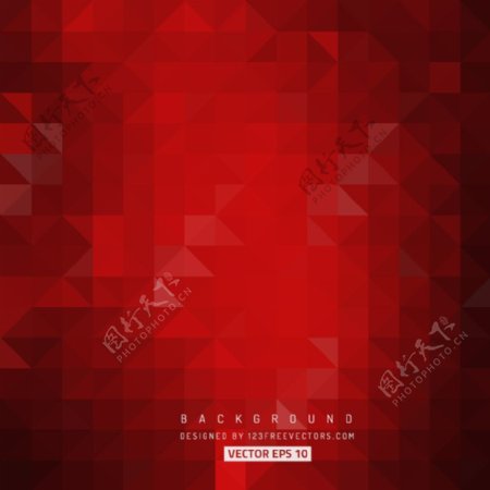 暗红色抽象三角形背景图案