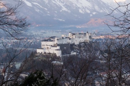 古老欧洲古城堡风景图片
