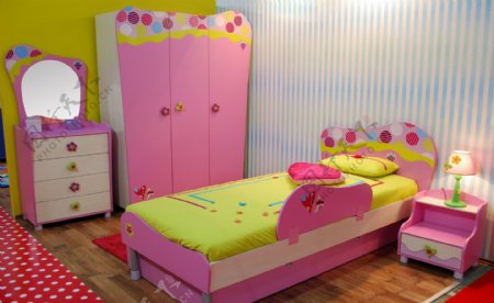 粉嫩儿童房装饰效果图图片