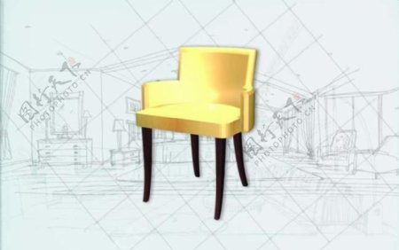 国际主义家具椅子0453D模型