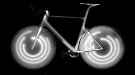 光线轮子的自行车