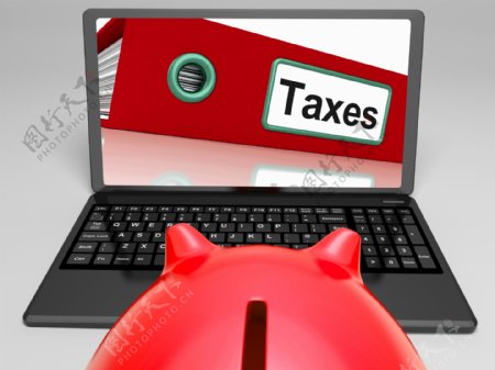 税收文件在笔记本电脑显示税收