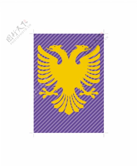阿尔巴尼亚国旗的双头鹰