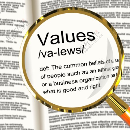 价值观定义放大显示道德原则