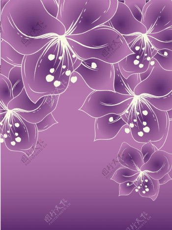 紫色花瓣装饰画