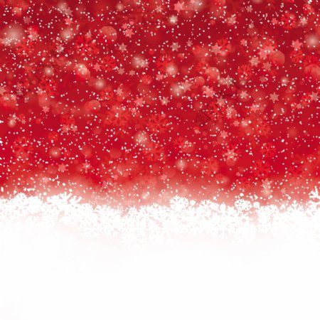 红色和背景虚化的背景与雪的圣诞节