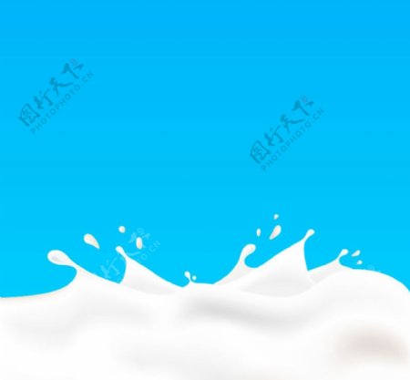 飞溅液态牛奶矢量素材