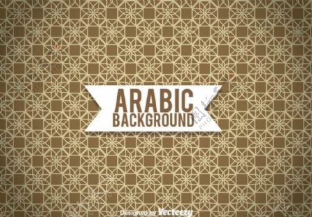 阿拉伯装饰棕色背景