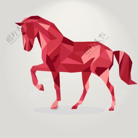 矢量3D红马