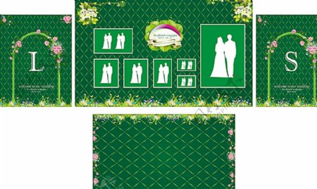 森系主题婚礼背景图图片