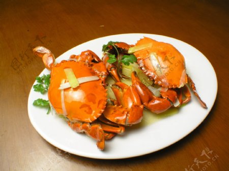 姜葱肉蟹图片