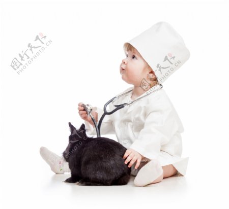 婴儿医生与动物图片