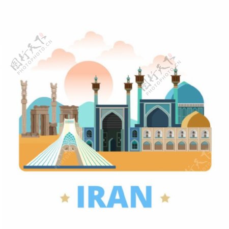 伊朗建筑漫画图片