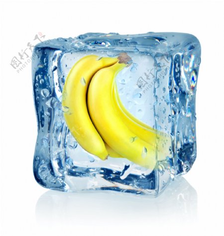 冰块里的香蕉