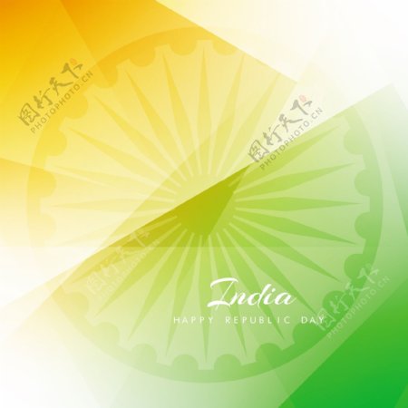 现代闪亮的印度国旗背景