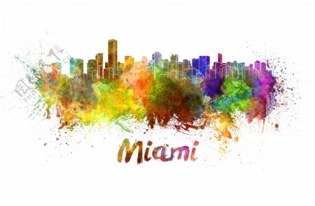迈阿密城市插画