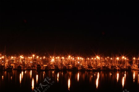 港口在夜间