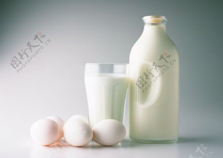 牛奶和鸡蛋图片