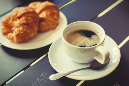 咖啡早餐图片