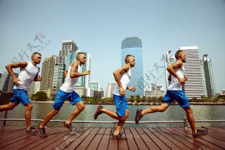 跑步健身的男性图片