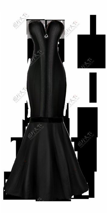 优雅的黑色礼服PNG