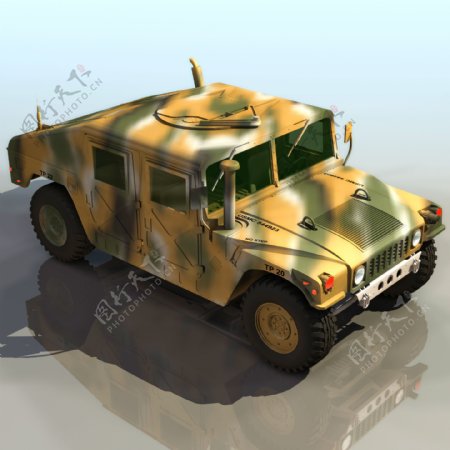 军用吉普车3d模型