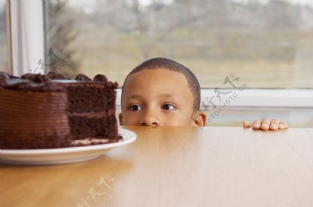 蛋糕与儿童素材图片