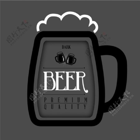 黑色啤酒标签图片