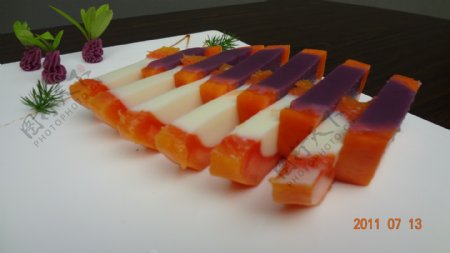 紫薯木瓜冻图片
