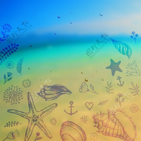 手绘海底世界