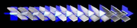 一连串三角形玻璃组成的动态边框素材