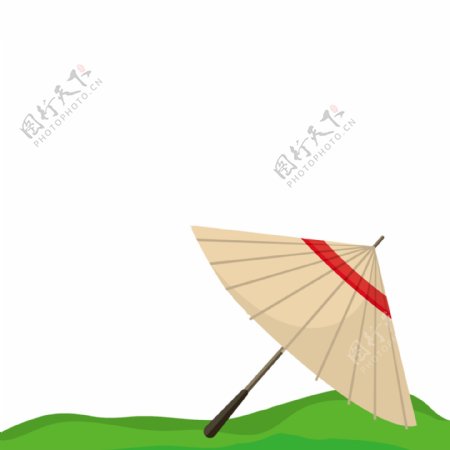 草地小伞