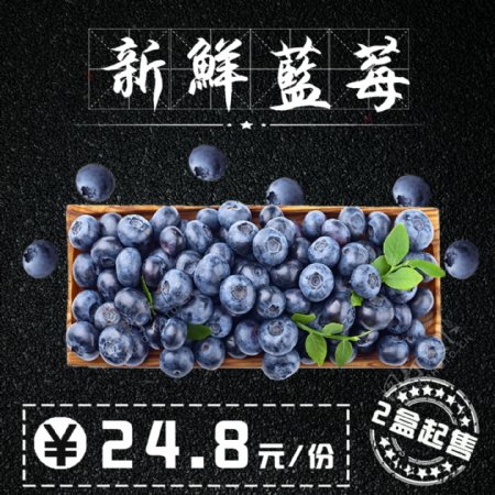 新鲜蓝莓电商促销