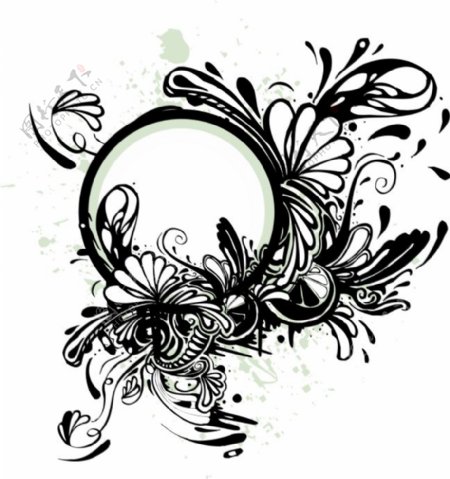花卉装饰边框图案设计