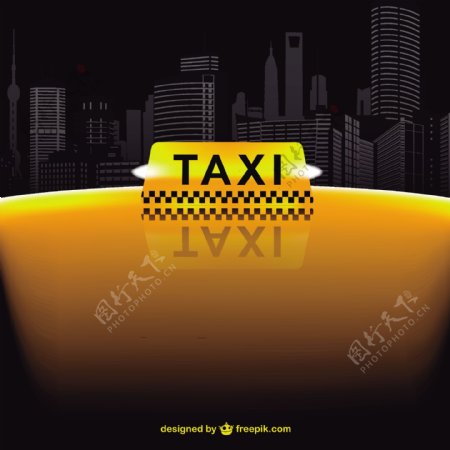 黄色出租车和天际线