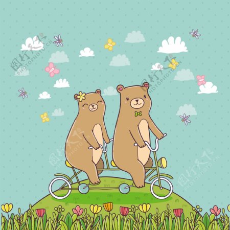熊骑自行车