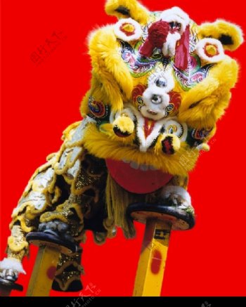 中国经典舞狮图PSD分层文件