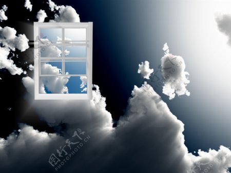 云朵与窗户