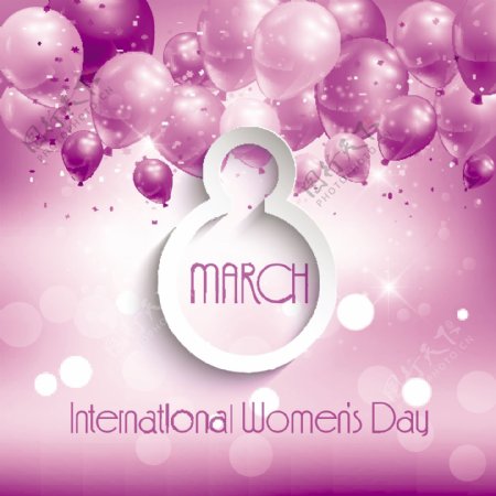 以国际妇女节为背景的气球