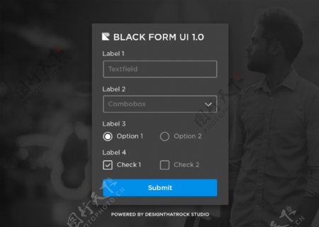 简约的黑色风格表单UIpsd下载