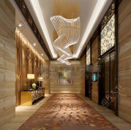 室内设计酒店电梯间设计设计素材