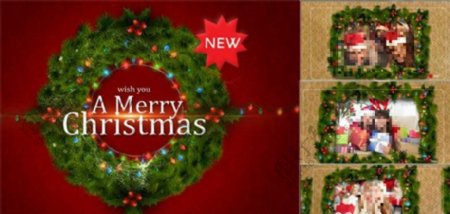 欢乐圣诞节相册动画AE模板
