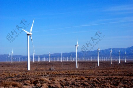 工业生产风车发电图片