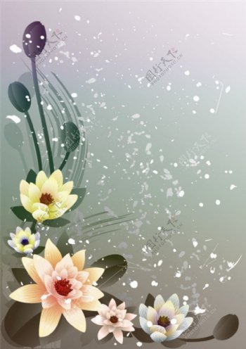花卉装饰背景图设计